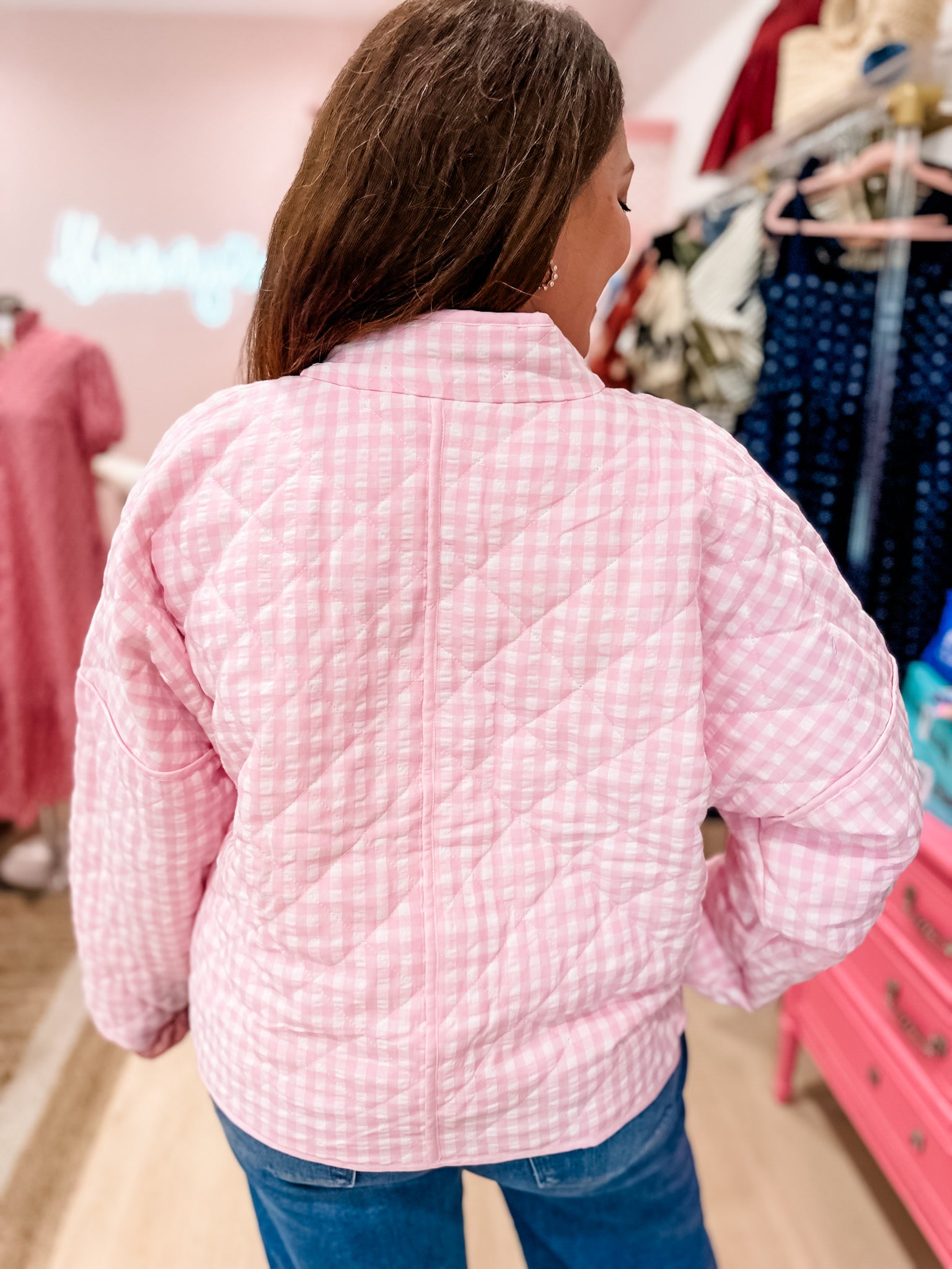 The Powder Pink Gingham Jacket
