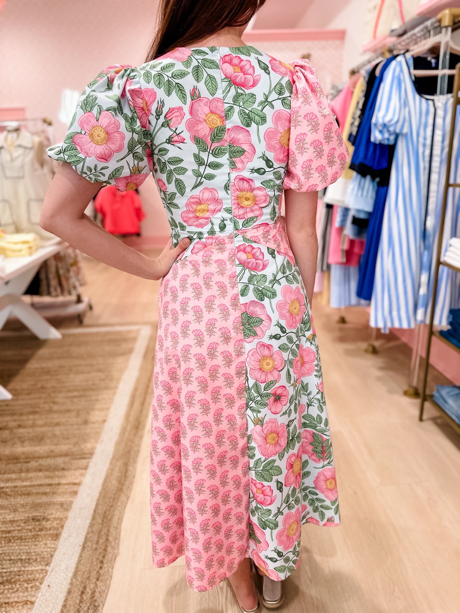 Bold Blooms Midi Dress