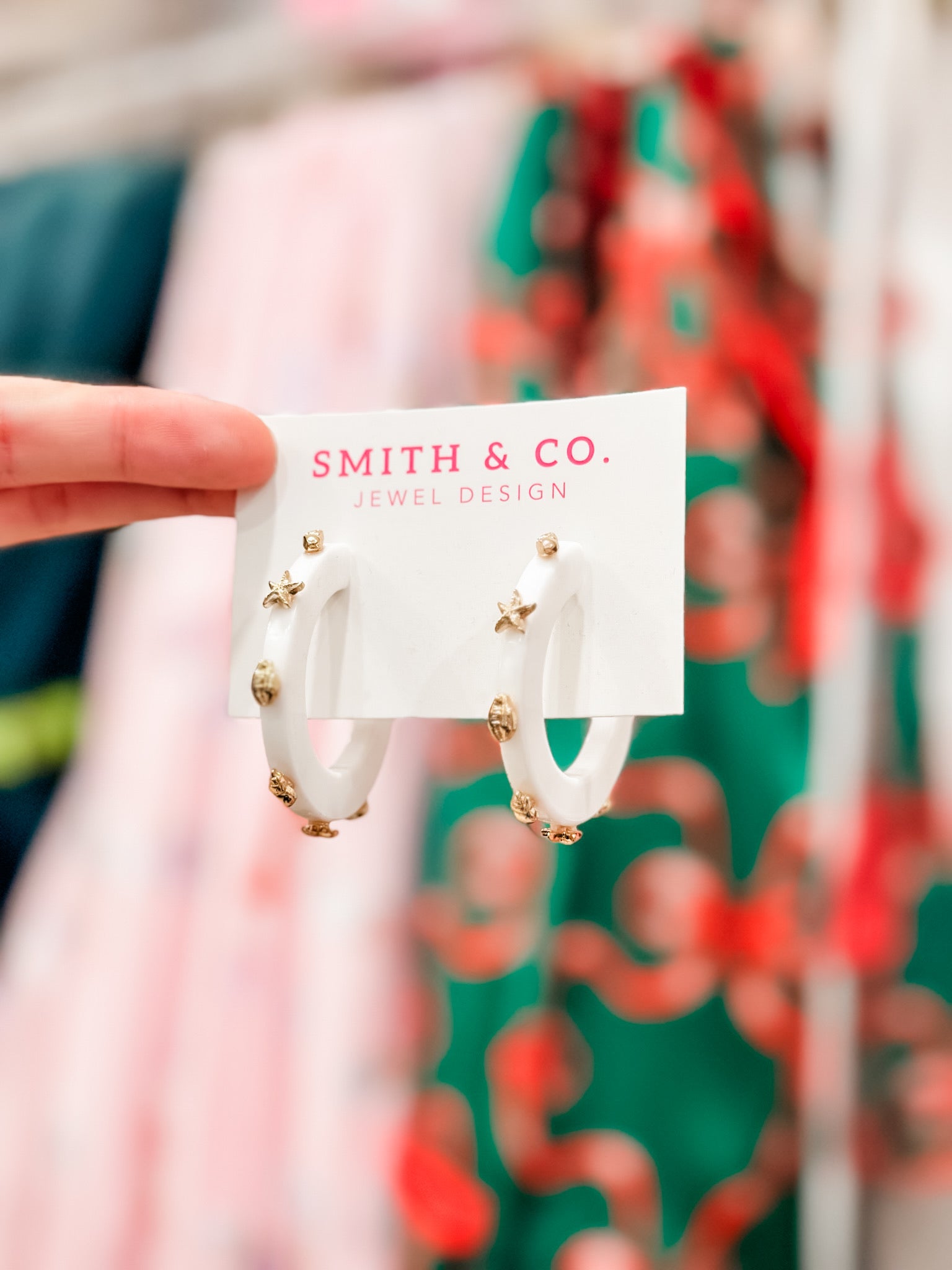 Smith & Co Beach Confetti Hoop- Stark White