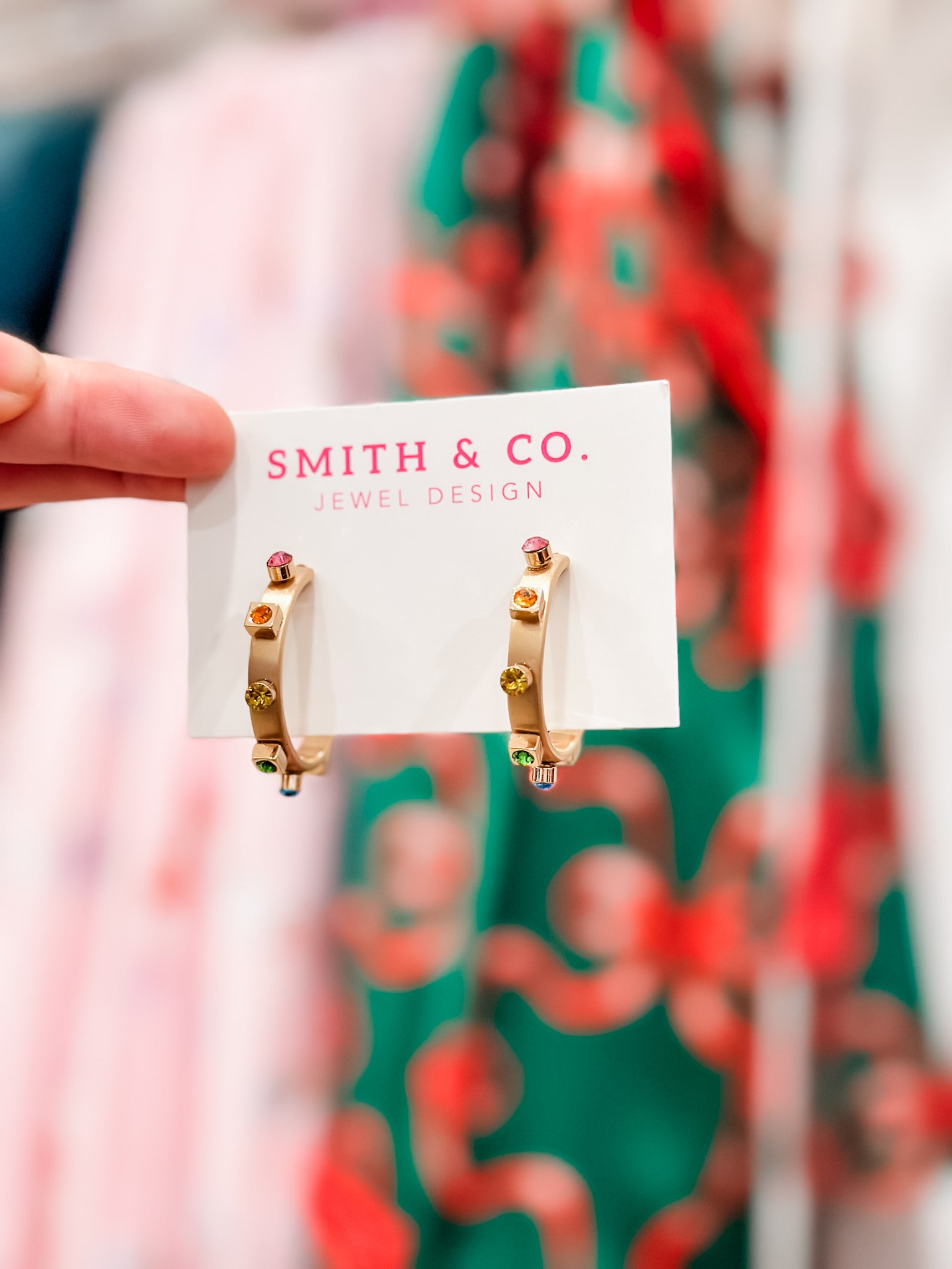 Smith & Co Gold Metal Hoop- Multicolor