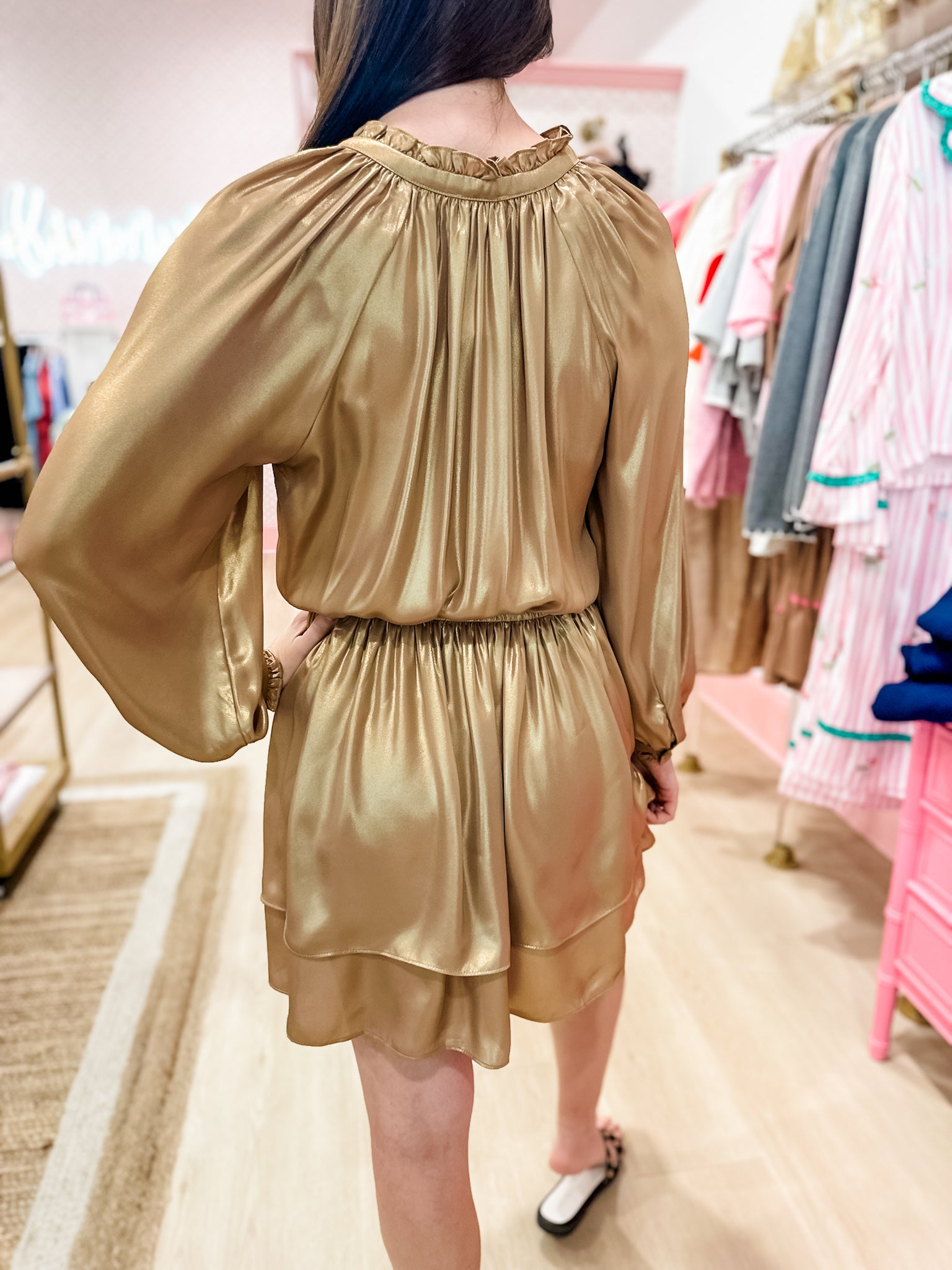 The Golden Goddess Mini Dress
