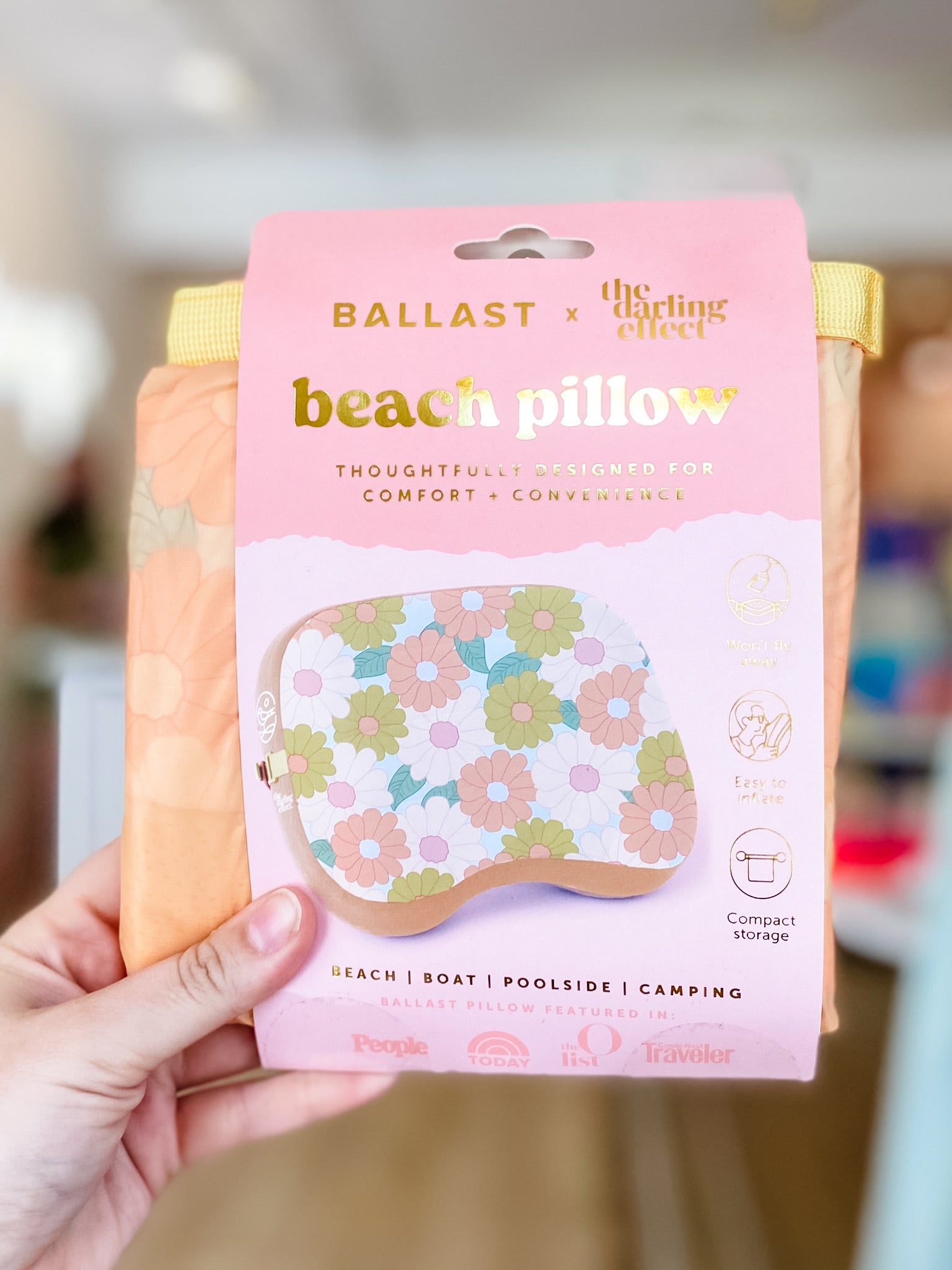 Ballast Beach Pillow- Peach