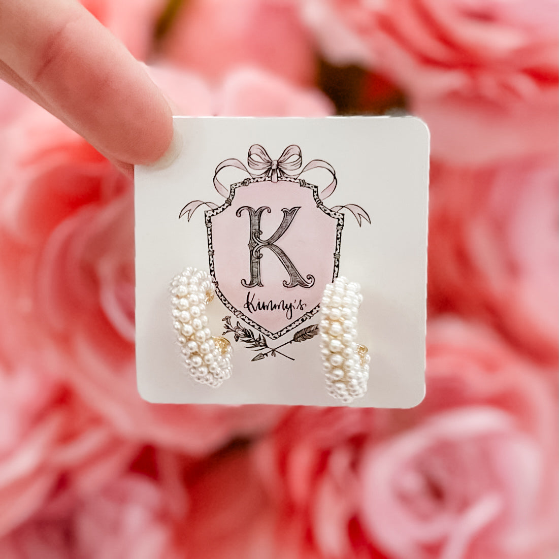 Chunk Gold Hoop with Mini Pearls