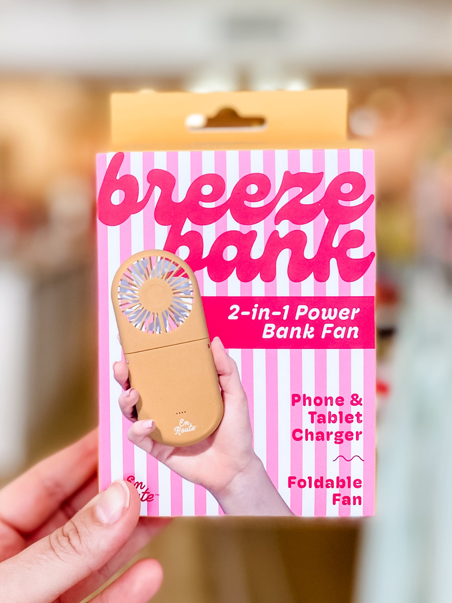 Breeze Bank Power Fan- Yellow