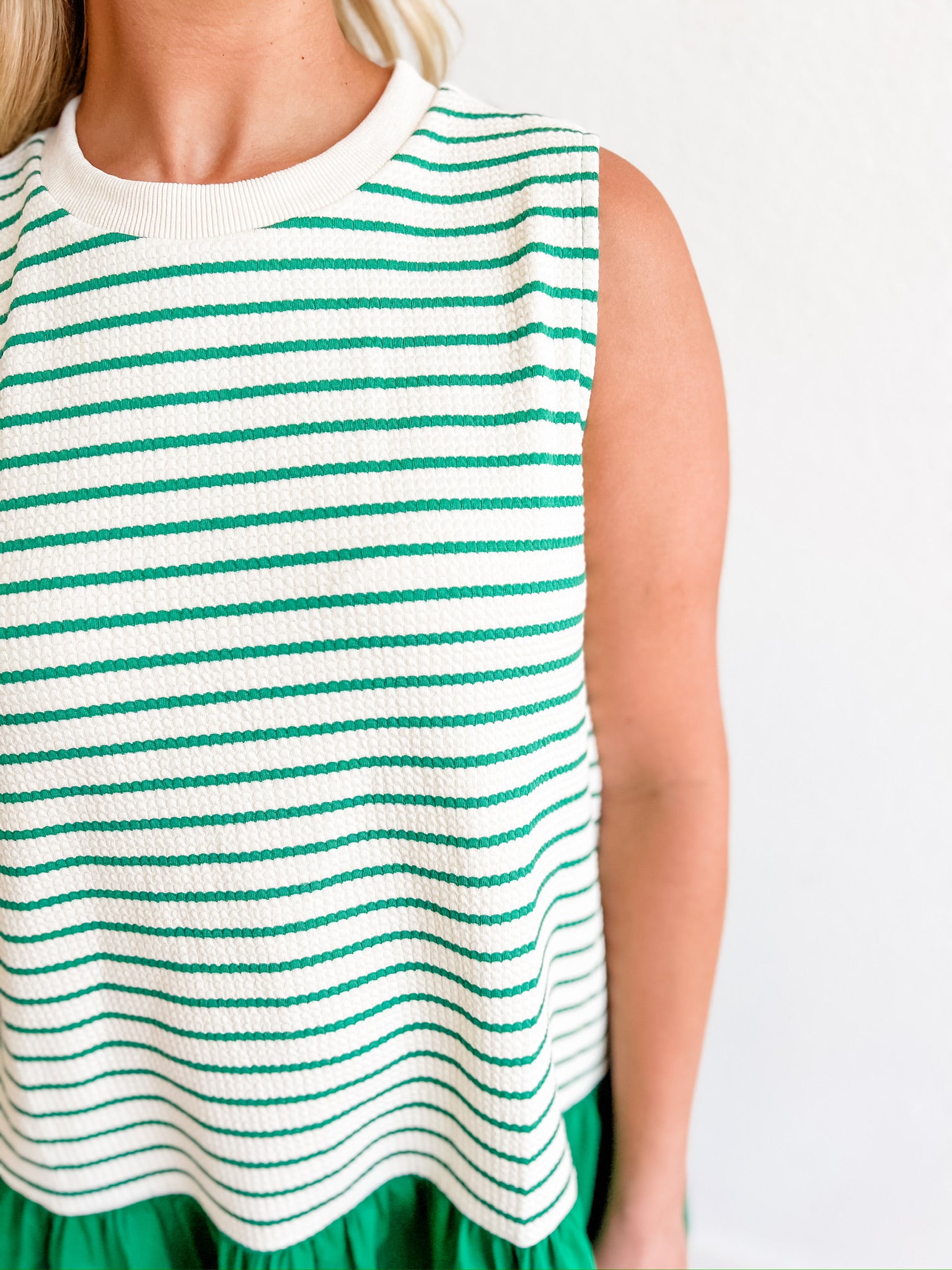 A Fine Line Dress- Green