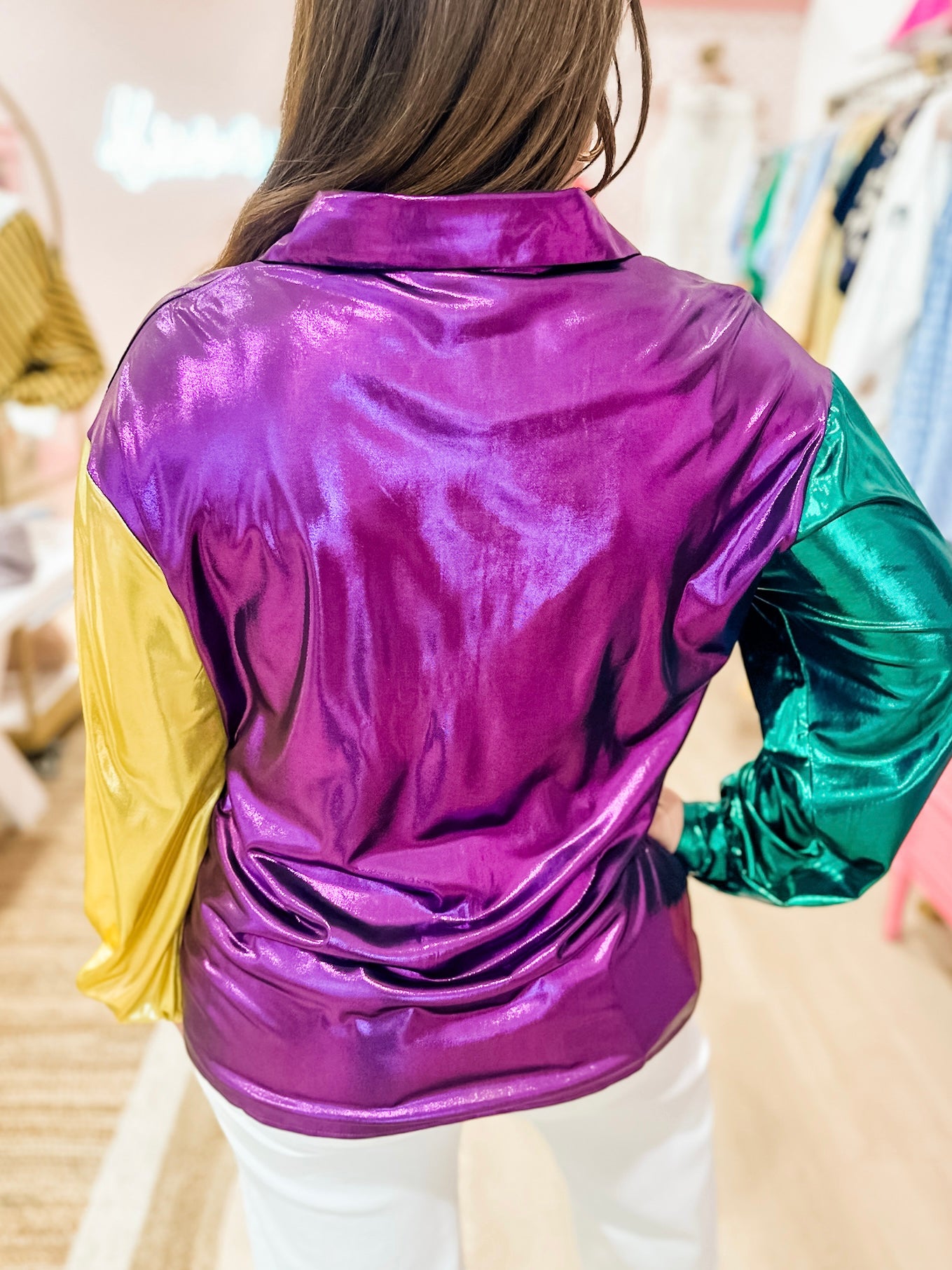 Metallic Masquerade Top