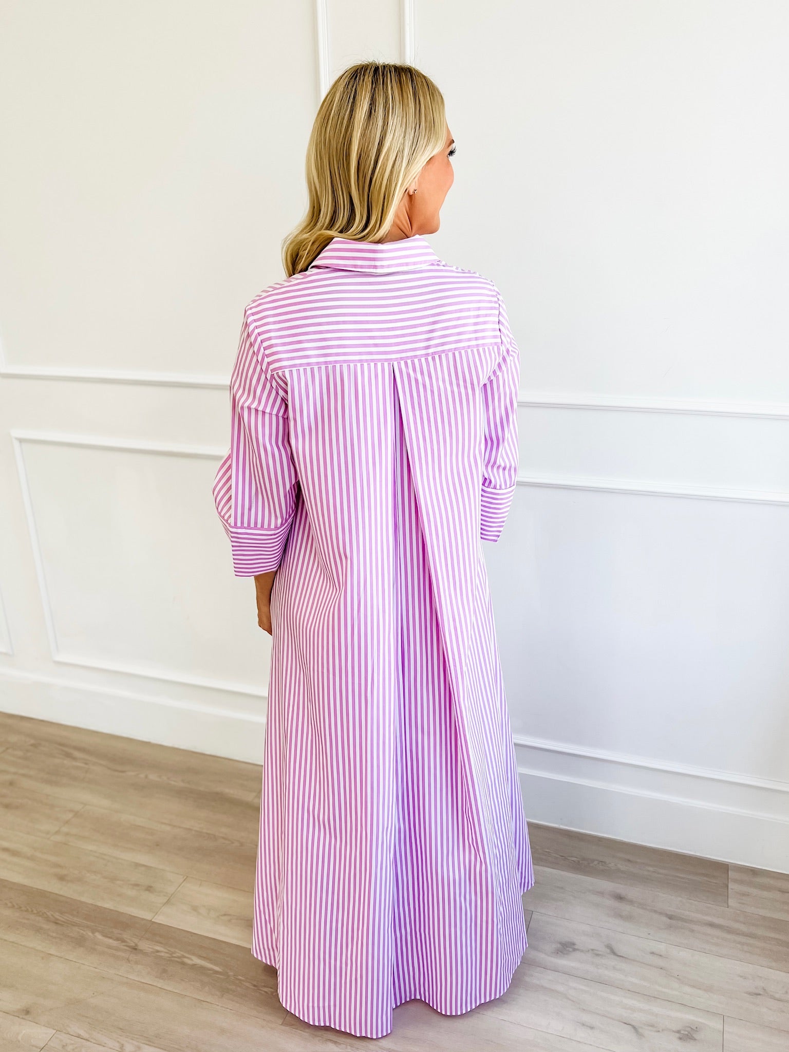 Easy Breezy Striped Dress- Orchid