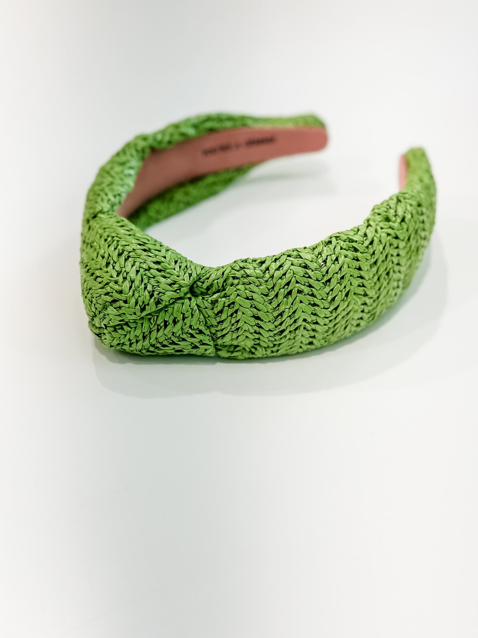 Green Raffia Knotted Headband