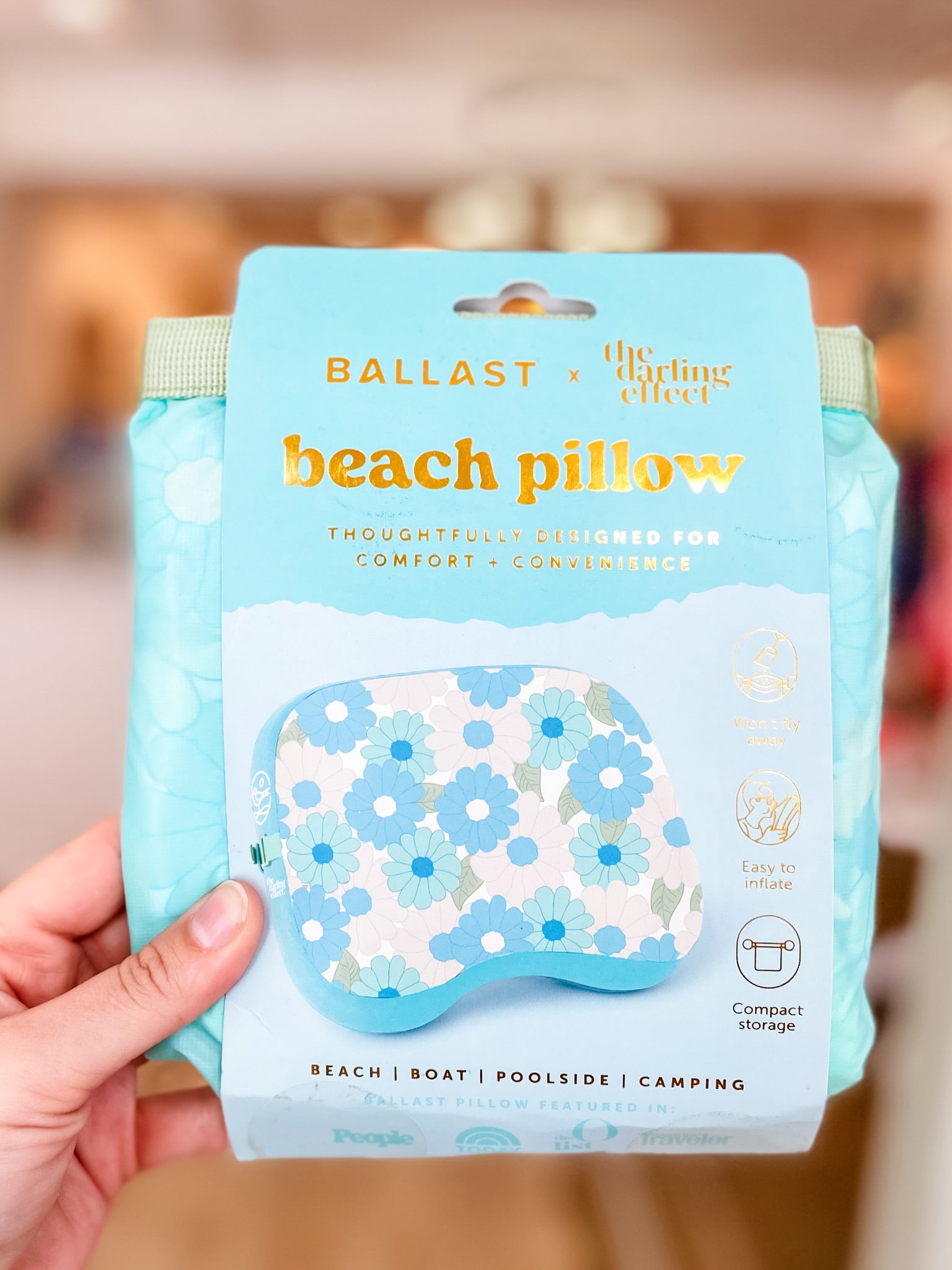 Ballast Beach Pillow- Aqua