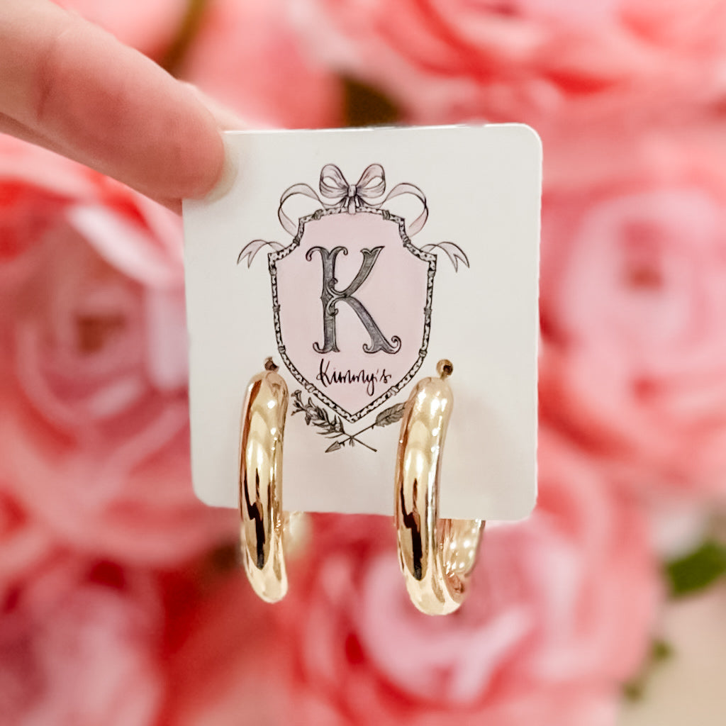 Chunky Gold Hoop-Large