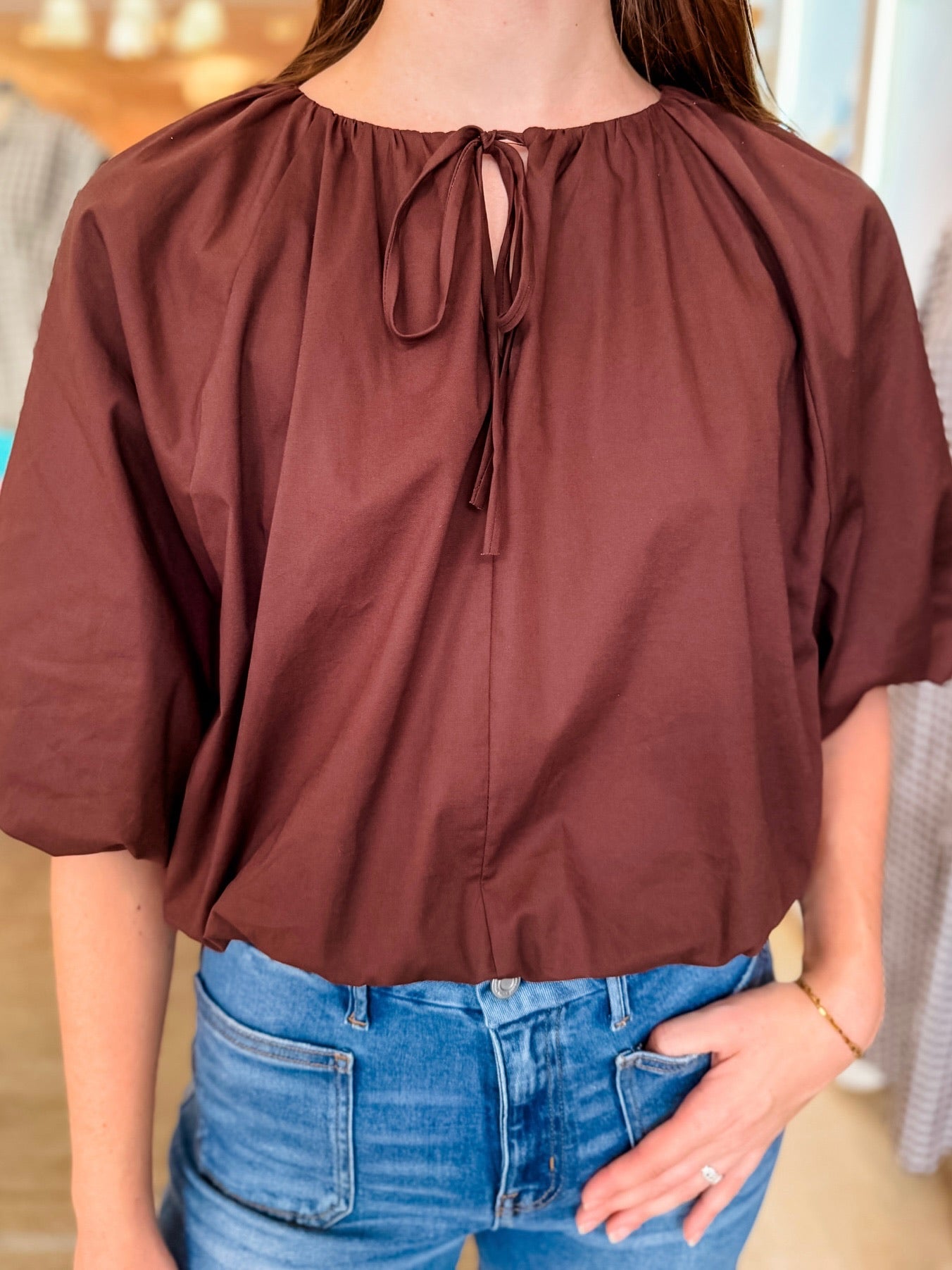Espresso Bubble Blouse