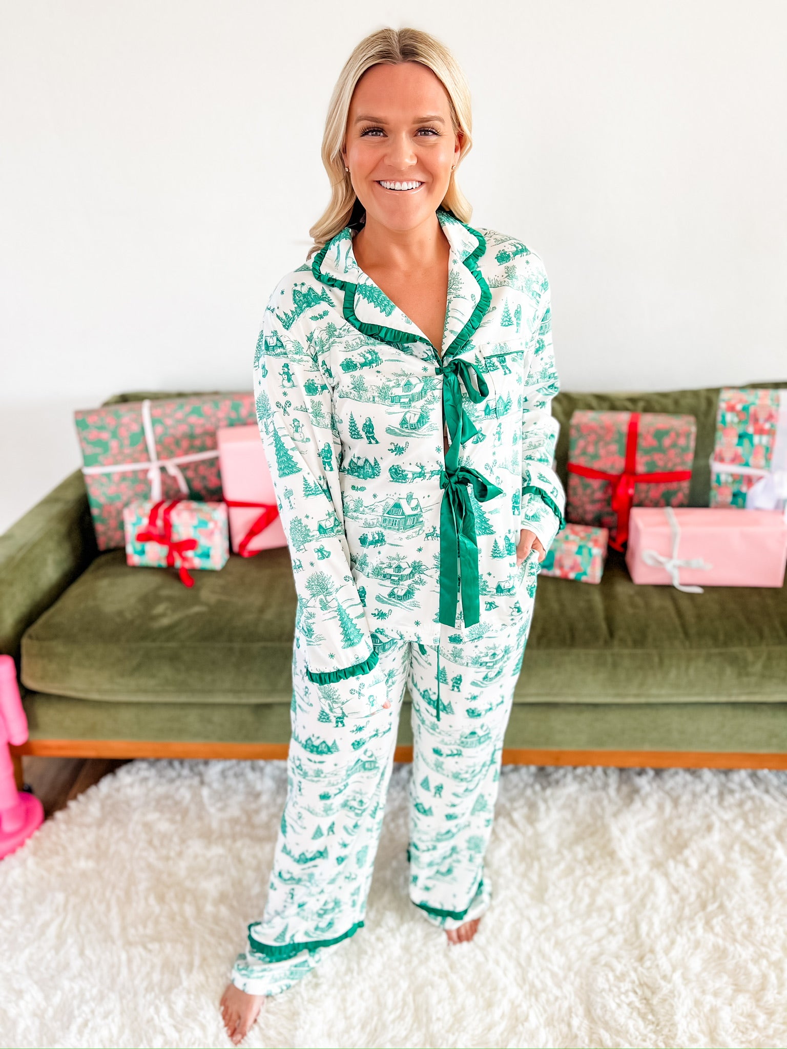 Winter Wonderland Toile Pajama Set
