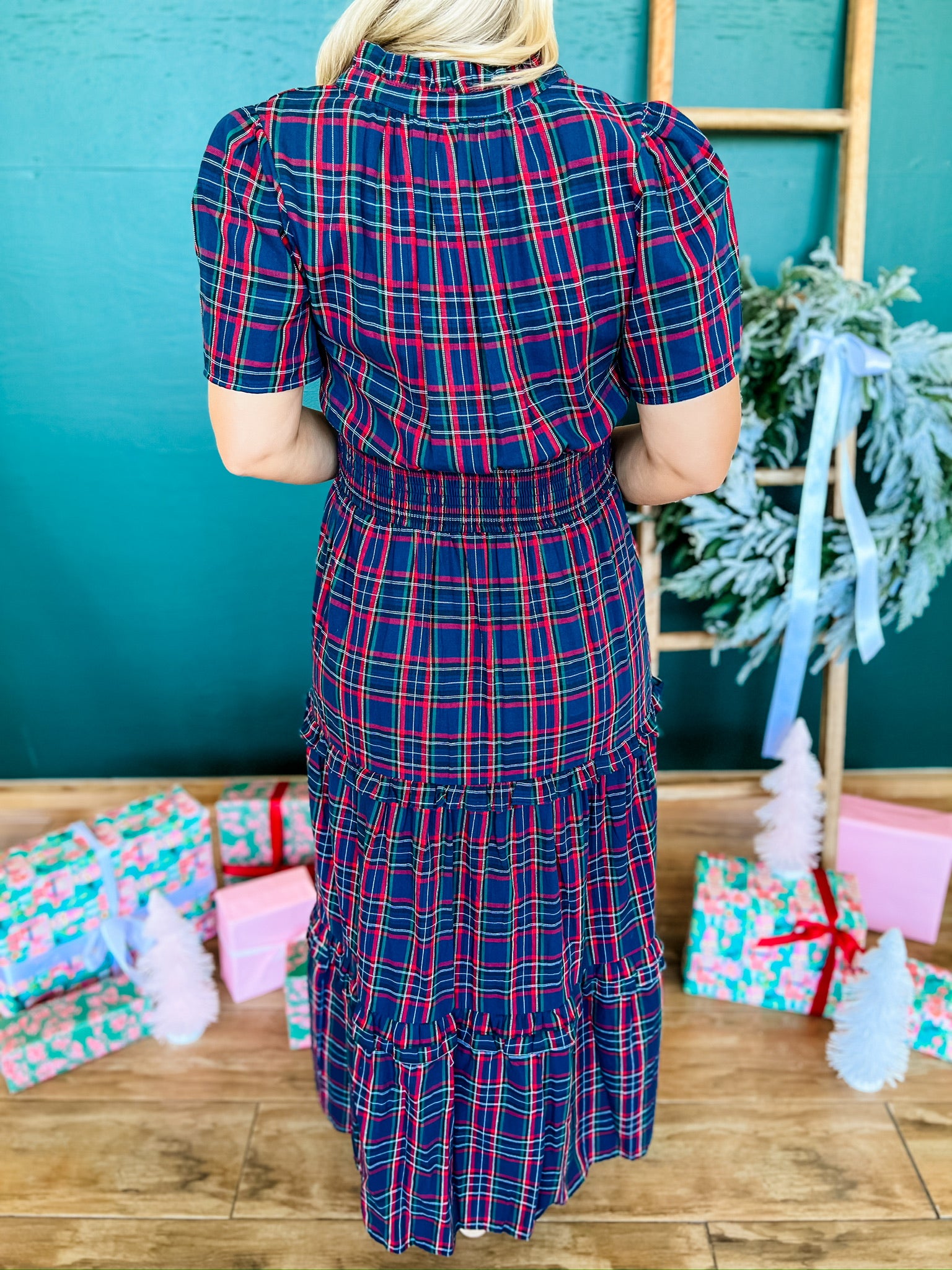 Deck the Halls Plaid Dress
