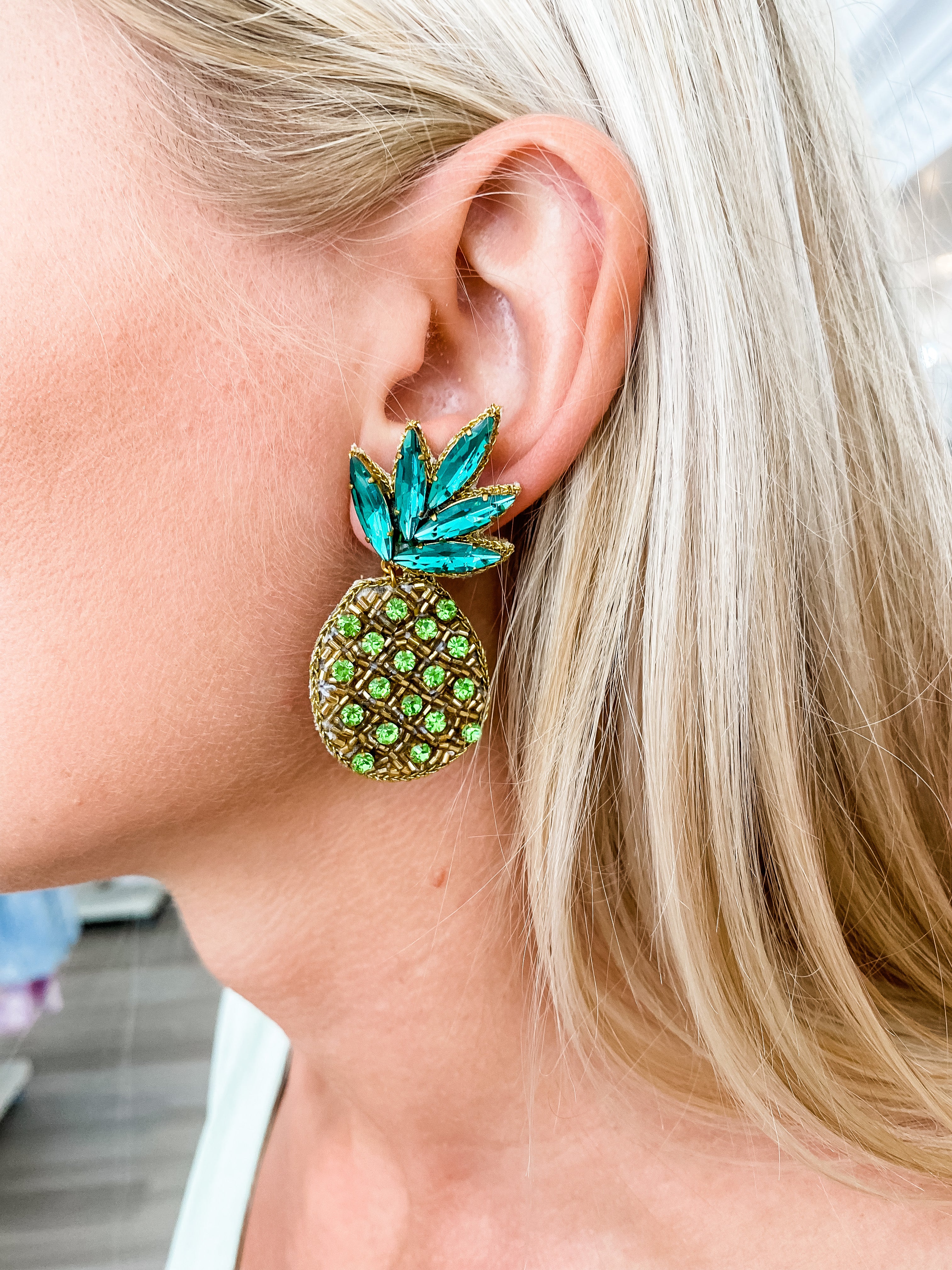 Gaby & Grace Beaded Pineapple Earrings