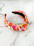 Brianna Cannon Pink & Orange Retro Floral Headband